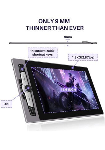 Artisul SP1603 15.6 inç Ekranlı Kalemli Grafik Tablet Siyah