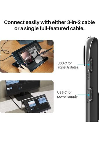 Huion Kamvas Pro 13 Ekranlı Kalemli 13.3 inç Kablolu Grafik Tablet Pembe