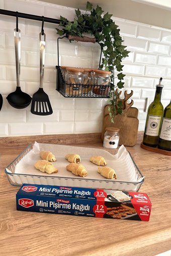 Roll-Up Kesilmiş Mini Aifryer Pişirme Kağıdı 4x12 Adet