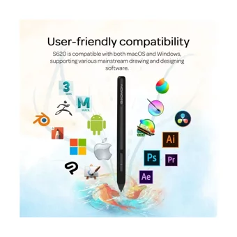 Gaomon S620 7.6 inç Ekranlı Kalemli Kablolu Grafik Tablet Siyah