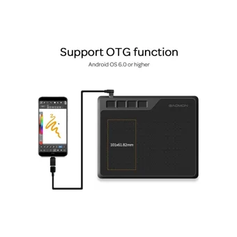 Gaomon S620 7.6 inç Ekranlı Kalemli Kablolu Grafik Tablet Siyah
