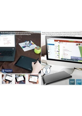 Xp Pen Star 05 9.4 inç Ekranlı Bluetoothlu Kalemli Kablosuz Grafik Tablet Siyah