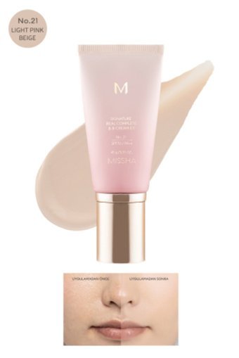 Missha Signature Real Complete Hassas Ciltler İçin Suya Dayanıklı Su Bazlı BB Krem Açık Ton