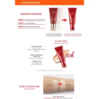 Missha M Perfect Cover No: 25 Karma Ciltler İçin Suya Dayanıklı Su Bazlı BB Krem Orta Ton