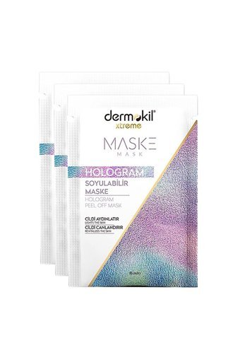 Dermokil Hologram Nemlendiricili Soyulabilir Jel Yüz Maskesi 3x15 ml