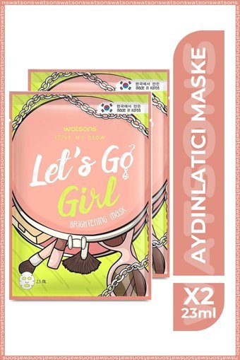 Watsons 7Days Let'S Go Girl Nemlendiricili Kağıt Yüz Maskesi 2x23 ml