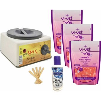 Dprmax 1+1 Boncuk Ağda Makinesi + 3xPudralı Boncuk Ağda + Spatula + Temizleme Yağı