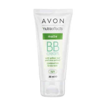 Avon Nutra Effects Matte 5In1 Yağlı Ciltler İçin Su Bazlı Işıltılı BB Krem Açık Ton