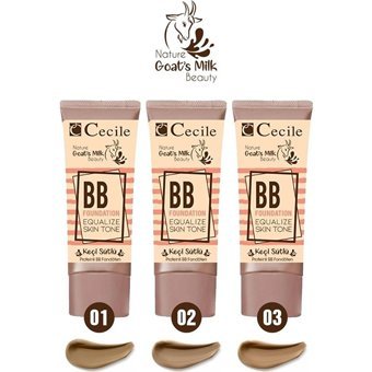 Cecile Foundation Seti 01-02-03 Karma Ciltler İçin BB Krem Açık Ton