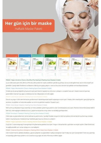 Pekah Anti-Aging Besleyici Arındırıcı Nemlendiricili Kağıt Yüz Maskesi 7 Adet