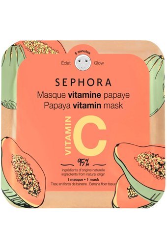 Sephora Papaya C Vitamini Nemlendiricili Kağıt Yüz Maskesi