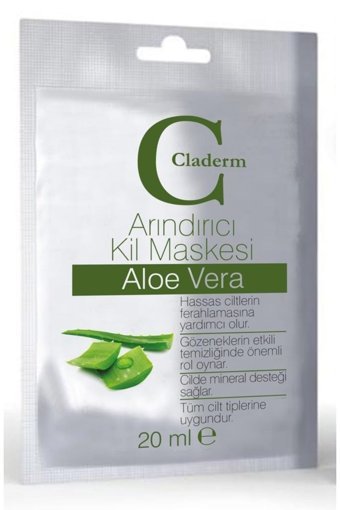Claderm Killi Aloe Veralı Nemlendiricili Kağıt Yüz Maskesi 20 ml