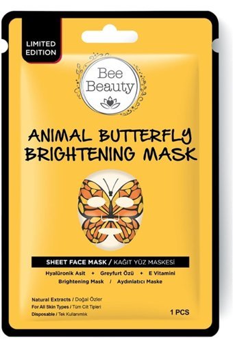 Bee Beauty Animal Nemlendiricili Kağıt Yüz Maskesi 3x25 gr