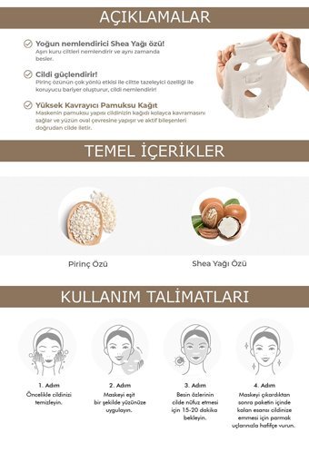 Deoproce Color Synergy White Nemlendiricili Kağıt Yüz Maskesi 20 gr