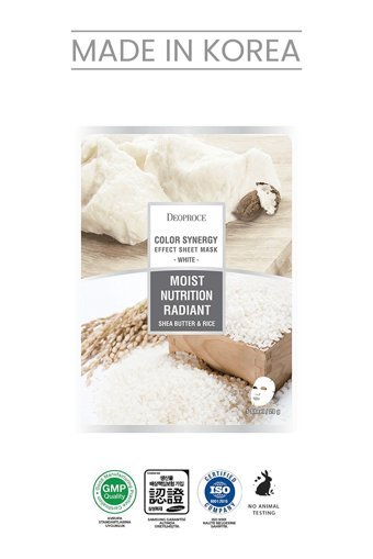 Deoproce Color Synergy White Nemlendiricili Kağıt Yüz Maskesi 20 gr