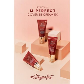 Missha M Perfect Cover Hassas Ciltler İçin Suya Dayanıklı Su Bazlı BB Krem Açık Ton