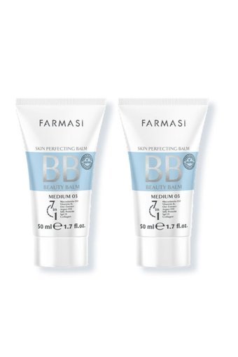 Farmasi Tüm Ciltler İçin Suya Dayanıklı Su Bazlı Sivilce Yapmayan Işıltılı BB Krem Orta Ton