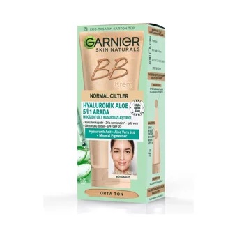 Garnier Hyaluronik Aloe 5'i 1 Arada Normal Ciltler İçin Işıltılı BB Krem Orta Ton