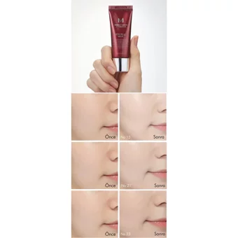 Missha M Perfect Cover No: 23 Hassas Ciltler İçin Suya Dayanıklı Su Bazlı BB Krem Orta Ton