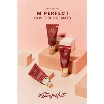 Missha M Perfect Cover No: 23 Hassas Ciltler İçin Suya Dayanıklı Su Bazlı BB Krem Orta Ton