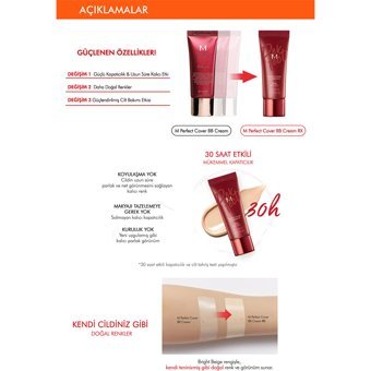 Missha M Perfect Cover No. 23 Karma Ciltler İçin Suya Dayanıklı Su Bazlı BB Krem Orta Ton
