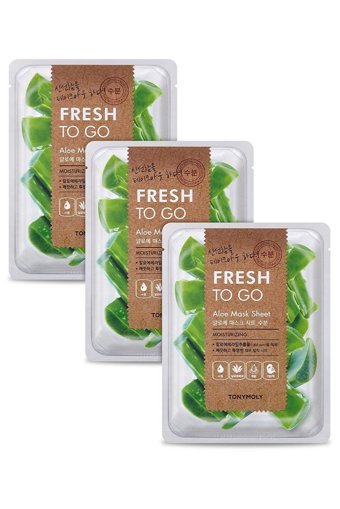 Tonymoly Fresh To Go Aloe Veralı Nemlendiricili Kağıt Yüz Maskesi 3 Adet