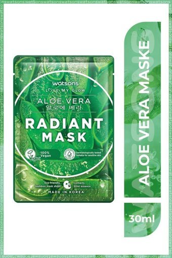 Watsons Fruity Maske Aloe Vera Radiant Aloe Veralı Nemlendiricili Kağıt Yüz Maskesi 2 Adet