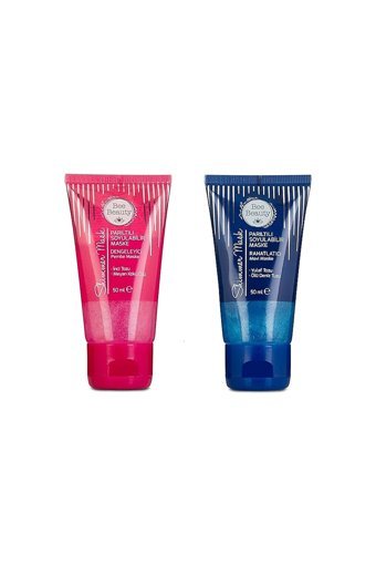 Bee Beauty Parıltılı Rahatlatıcı Mavi & Dengeleyici Pembe Soyulabilir Jel Yüz Maskesi
