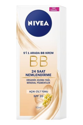 Nivea Tüm Ciltler İçin Suya Dayanıklı Sivilce Yapmayan Işıltılı BB Krem Açık Ton