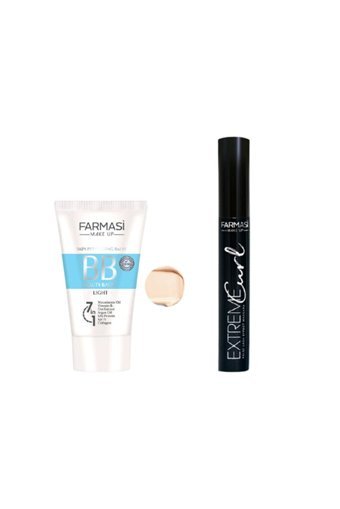 Farmasi 04 Suya Dayanıklı Su Bazlı Sivilce Yapmayan BB Krem Orta Ton + Extreme Curl Maskara 14 ml