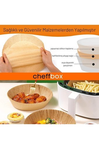 Cheff Box Yuvarlak Aifryer Pişirme Kağıdı 100 Adet