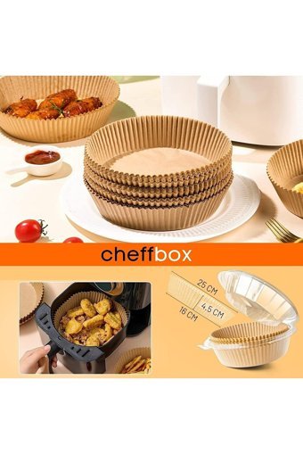 Cheff Box Yuvarlak Aifryer Pişirme Kağıdı 100 Adet