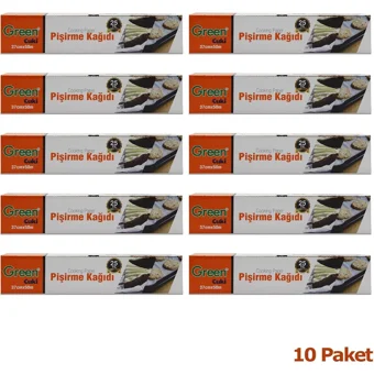 Green Cuki Yağlı Fırın Tepsi Pişirme Kağıdı 10 Kutu