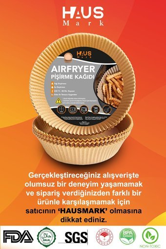 Haus Mark Yuvarlak Aifryer Pişirme Kağıdı 60 Adet