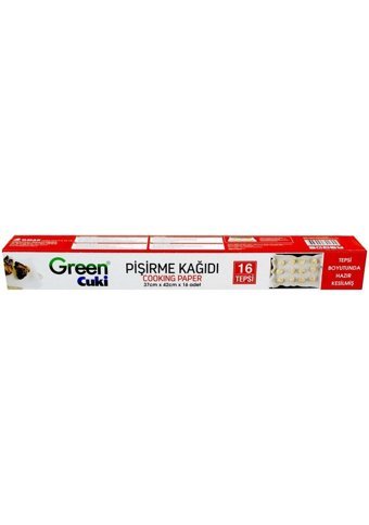 Green Cuki Kesilmiş Pişirme Kağıdı 5x16 Adet