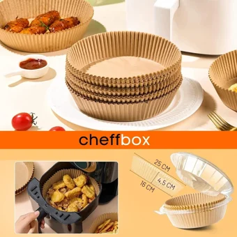 Cheff Box Yuvarlak Aifryer Pişirme Kağıdı 50 Adet