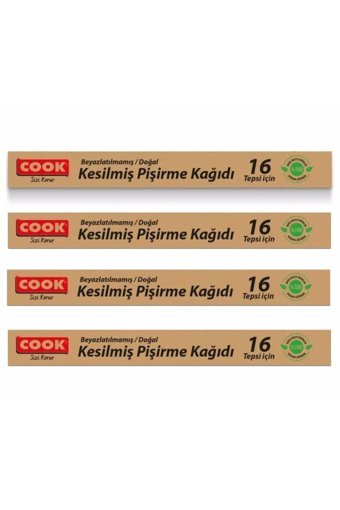 Cook Kesilmiş Pişirme Kağıdı 4 Adet