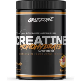 Grizzone Creatine Monohydrate Şeftali Aromalı Toz Kreatin 360 gr