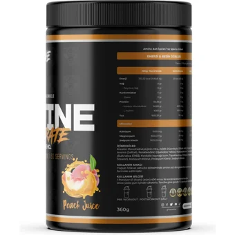 Grizzone Creatine Monohydrate Şeftali Aromalı Toz Kreatin 360 gr