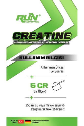 Run Nutrition Creatine Aromasız Toz Kreatin 300 gr
