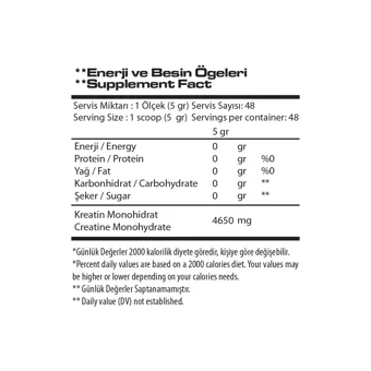 Muscle&Muscle Micronised Creatine Monohydrate Şeftali Aromalı Toz Kreatin 240 gr