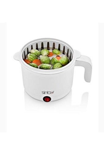 Sinbo Sco-5043 400 W Plastik 1 lt Hazneli Çok Amaçlı Buharlı Pişirici Beyaz