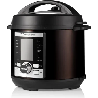 Arzum AR2055 1000 W Paslanmaz Çelik 6 lt Hazneli Dokunmatik Zamanlayıcılı Çok Amaçlı Buharlı Pişirici Siyah