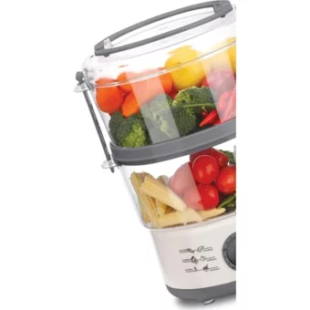 Kiwi Kfs-2903 500 W Plastik 5 lt Hazneli Zamanlayıcılı Buharlı Pişirici Beyaz