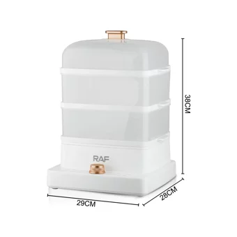 Raf 1200 W Plastik 12 lt Hazneli Çok Amaçlı Buharlı Pişirici Beyaz