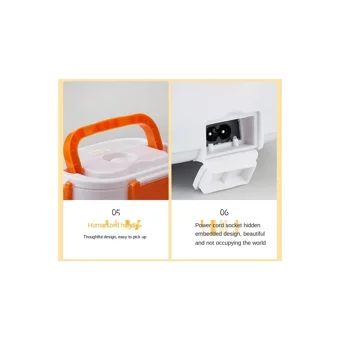Dake 40 W Plastik 1.5 lt Hazneli Zamanlayıcılı Buharlı Pişirici Gri