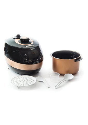 Fakir Cuisinier 1300 W Paslanmaz Çelik 5 lt Hazneli Dokunmatik Zamanlayıcılı Çok Amaçlı Buharlı Pişirici Siyah