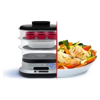 Tefal Vc300831 1000 W Paslanmaz Çelik 10 lt Hazneli Zamanlayıcılı Buharlı Pişirici Siyah