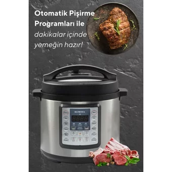 Kumtel Hpc-01 700 W Paslanmaz Çelik 5 lt Hazneli Zamanlayıcılı Buharlı Pişirici Gri