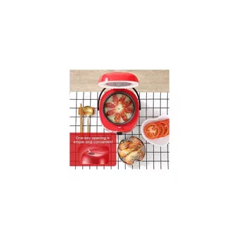 Xinhang 200 W Paslanmaz Çelik 1.2 lt Hazneli Buharlı Pişirici Kırmızı